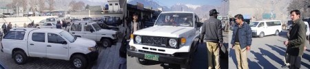 گلگت میں سرکاری گاڑیوں کو تحویل میں لیا جا رہا ہے