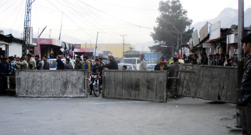 Protester had blocked roads in the Gilgit city