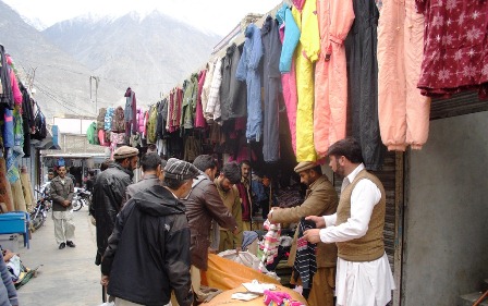 The used cloths reach GB from markets located in cities of Pakistan. Most of the products come from European countries 