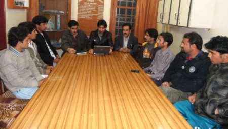 Hyderabad: Youth from Ghizer during a meeting 