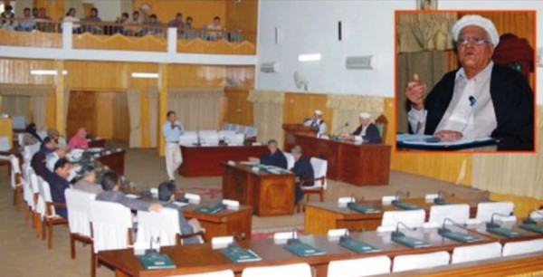 Several seats were empty in the 33 member assembly  due to a boycott by the Chief Minister and his cabinet 