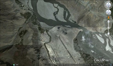 Hoto is located very close to the Skardu Airport. Photo: Google Earth 