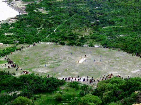 Aerial view of the Shehr-e-Sabz Cricket ground where the tournament was played 
