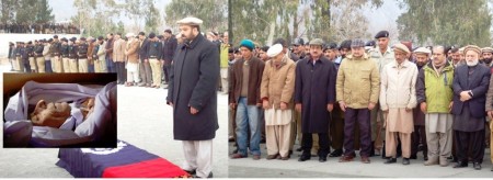 The slain DSP had been shot  in Gilgit and he was laid to rest in Astore, his native district. File Photo