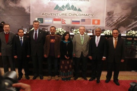 The 7 Summits in 7 Continents event has been supported by the Embassies of Argentina, Indonesia, Nepal, Russian Federation and USA, along with Serena Hotels. Photo: Suhail Ahmed  