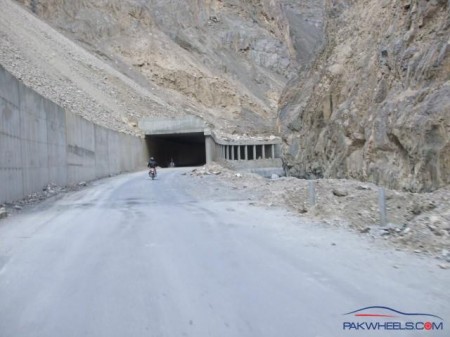 A tunnel on the KKH in the Khunjerav National Park 