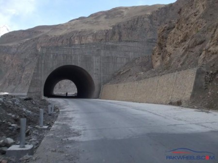Tunnel on the KKH on the Hunza-Nagar section 