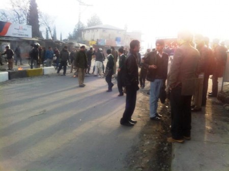 protesters had also blocked the Shahrah-e-Quaid Azam in the Jutial area