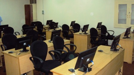 Interior view of the computer lab 