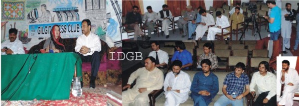 Gilgit: GB information Minister, Sadia Danish briefing journalists about boycott of the Shandur Festival at a conference held in the Gilgit Press Club 