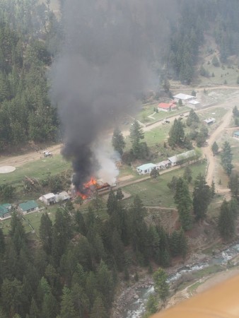 Express Tribune newspaper has posted this photograph of the burning chopper