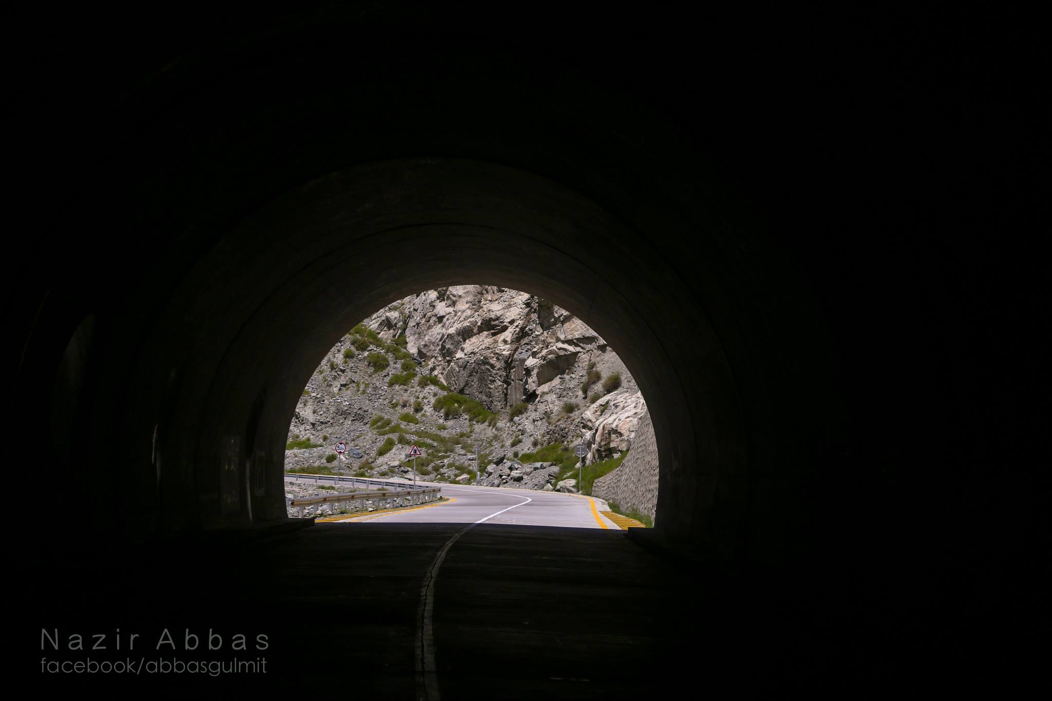 One of the many tunnels constructed on the KKH as part of the expansion and repair project jointly carried out by Pakistan and China 