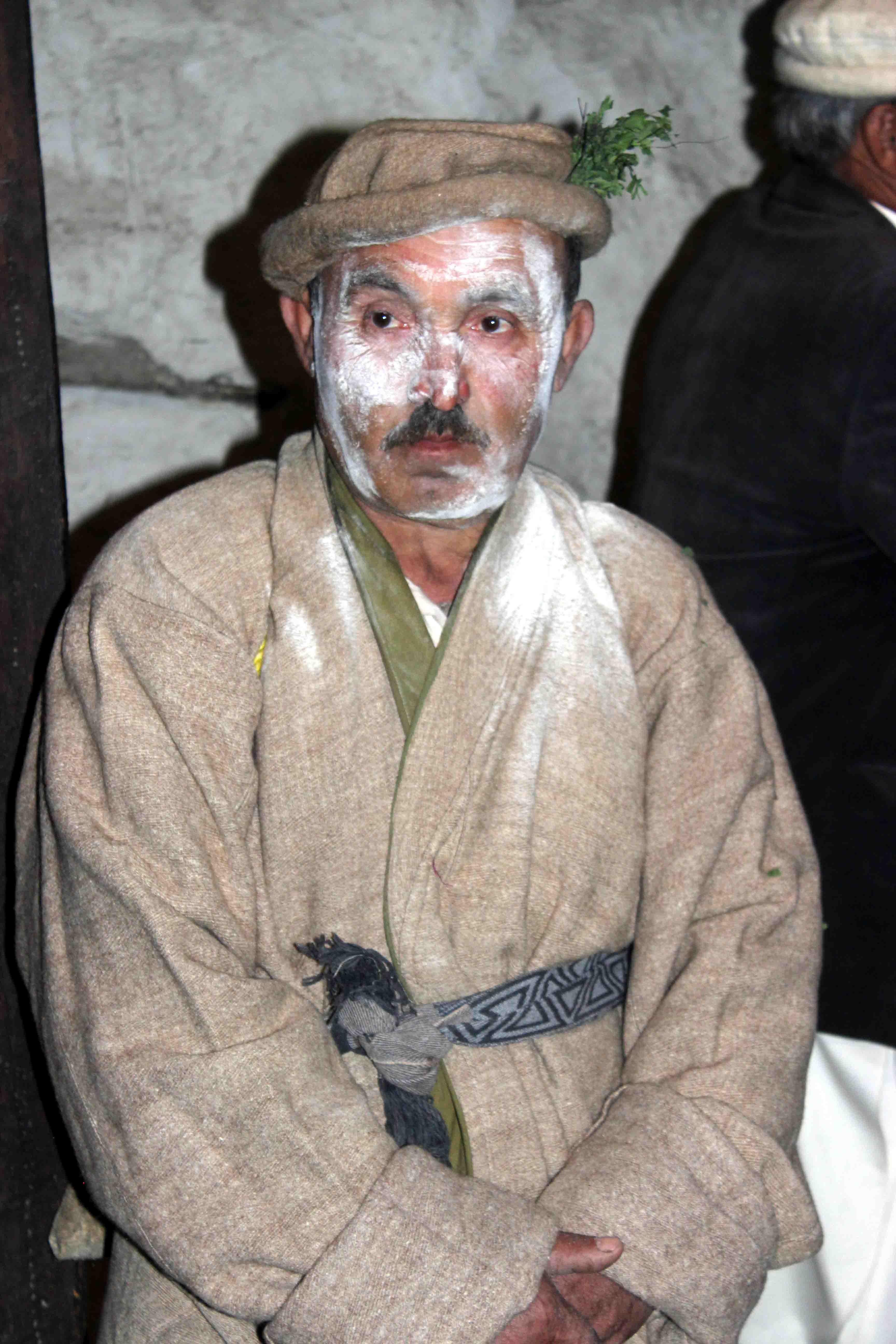 A local man dressed as a character during the festival 