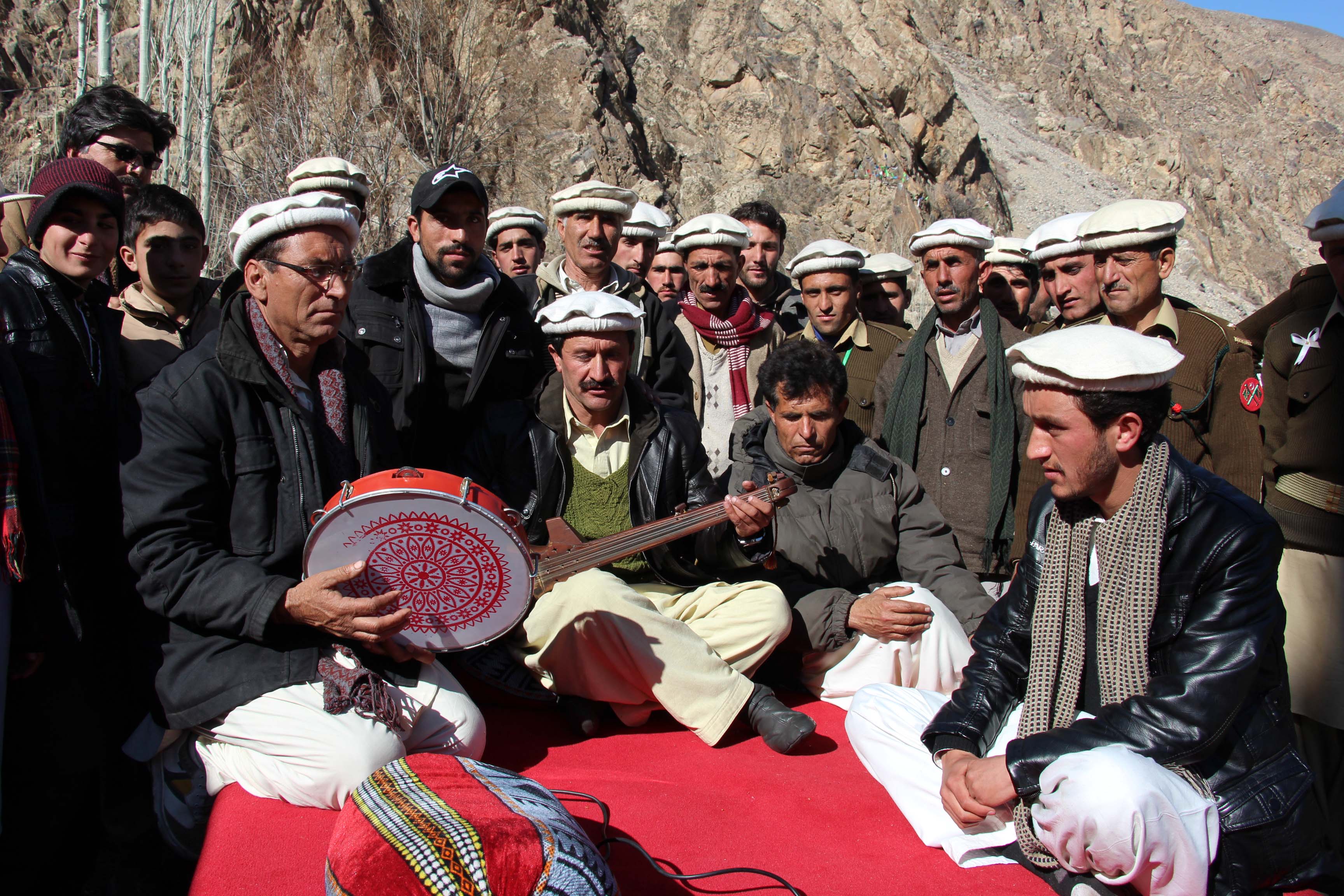 Locals read the devotional poetry of Pir Nasir Khusraw, the Fatimid era preacher and intellectual 