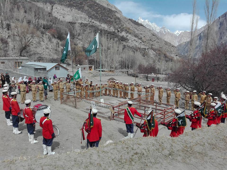 Homage being paid to martyrs in Gulmit village of Gojal. Hunza