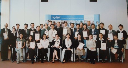 Recieving Certificate at Berlin after finishing one year long training