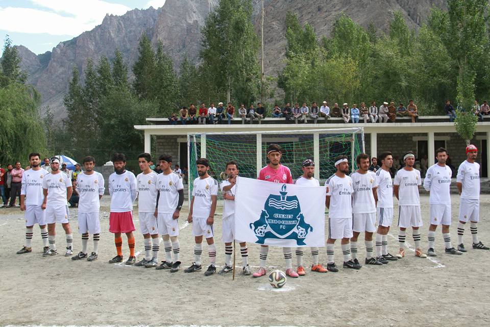Team Shah-e-Chiragh FC before the match, Photo: Rehmat Jabbar 