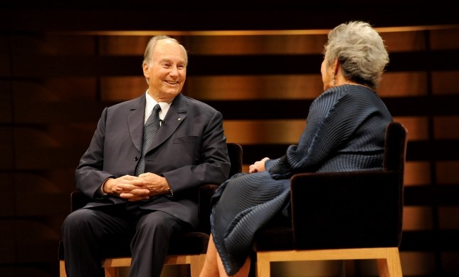 His Highness the Aga Khan in an onstage conversation with Adrienne Clarkson. LISA SAKULENSK