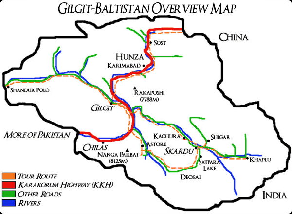 Gilgit Baltistan Road Map Pamir Times